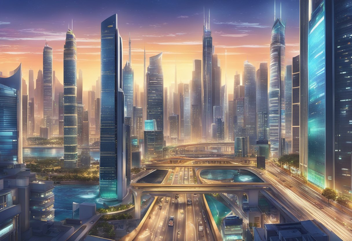 Authorities track money flows in UAE against a backdrop of skyscrapers and a bustling cityscape
